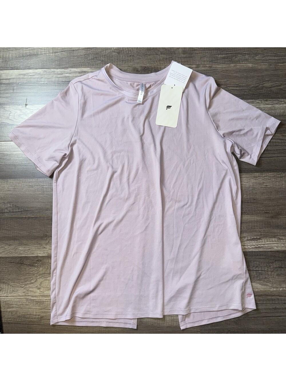 Fabletics Women’s Vivienne Cross Back Tee Shirt Athletic Dusty Rose Large